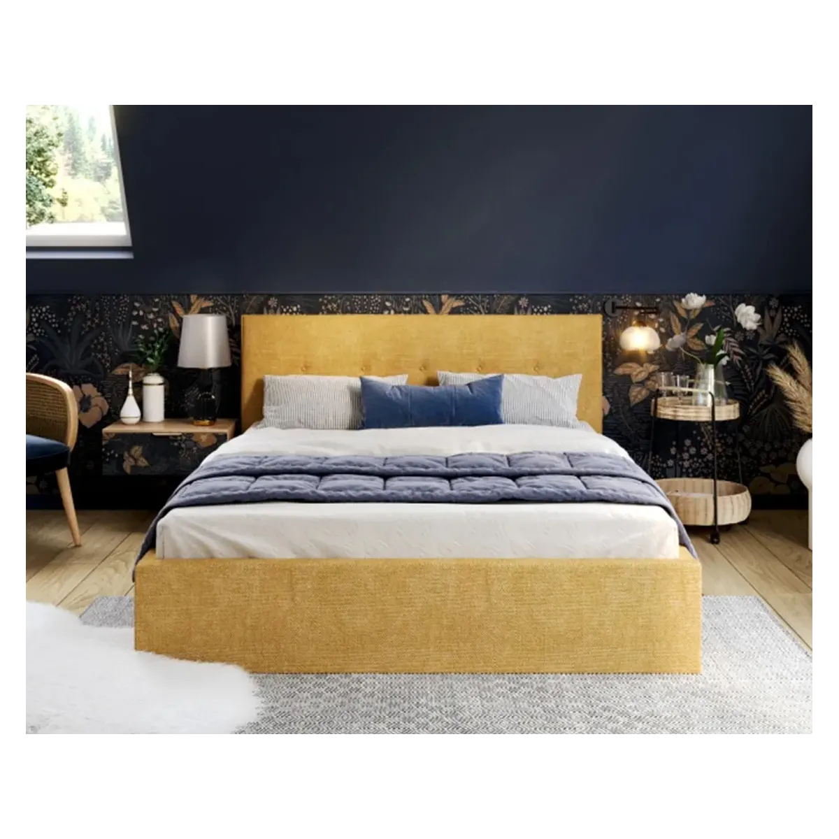 Łóżko tapicerowane TULSA FDM podnoszone