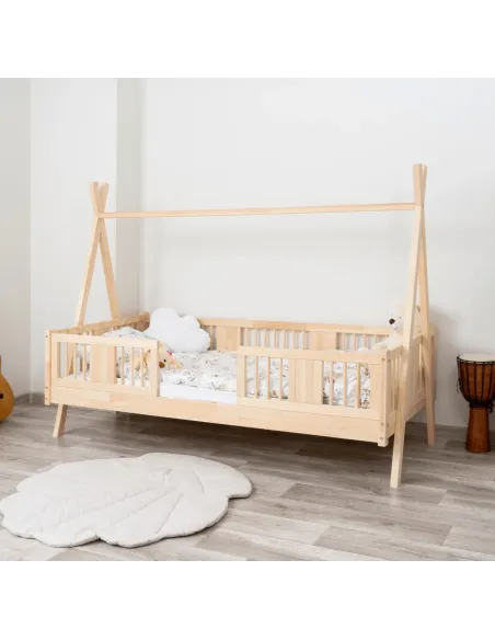 Łóżko drewniane pojedyncze LUNA TIPI sosna MEBLE WRÓBEL