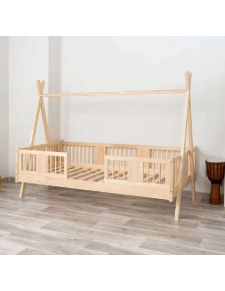 Łóżko drewniane pojedyncze LUNA TIPI sosna MEBLE WRÓBEL