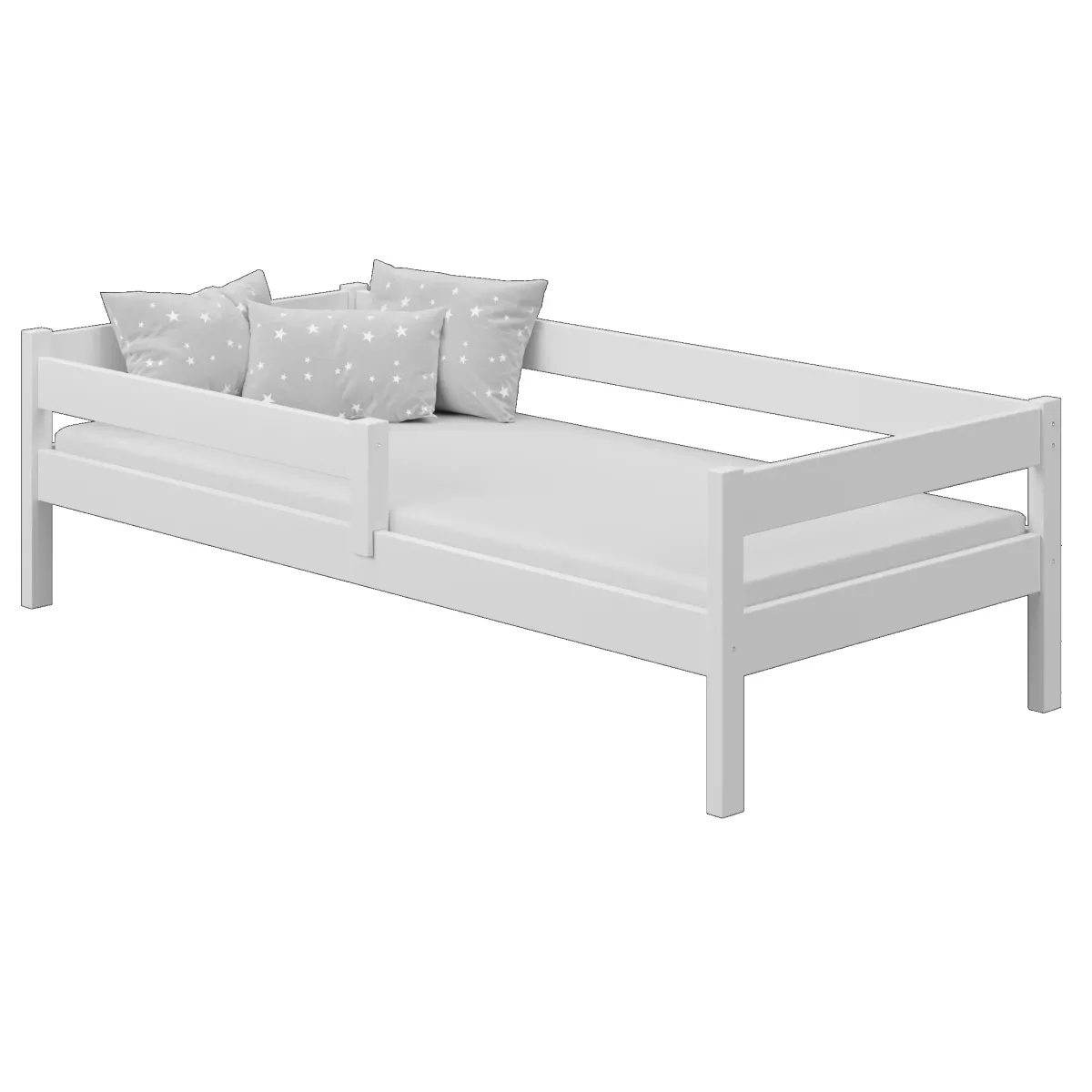 Łóżko drewniane pojedyncze PAWCIO biały MEBLE WRÓBE