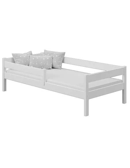 Łóżko drewniane pojedyncze PAWCIO biały MEBLE WRÓBE