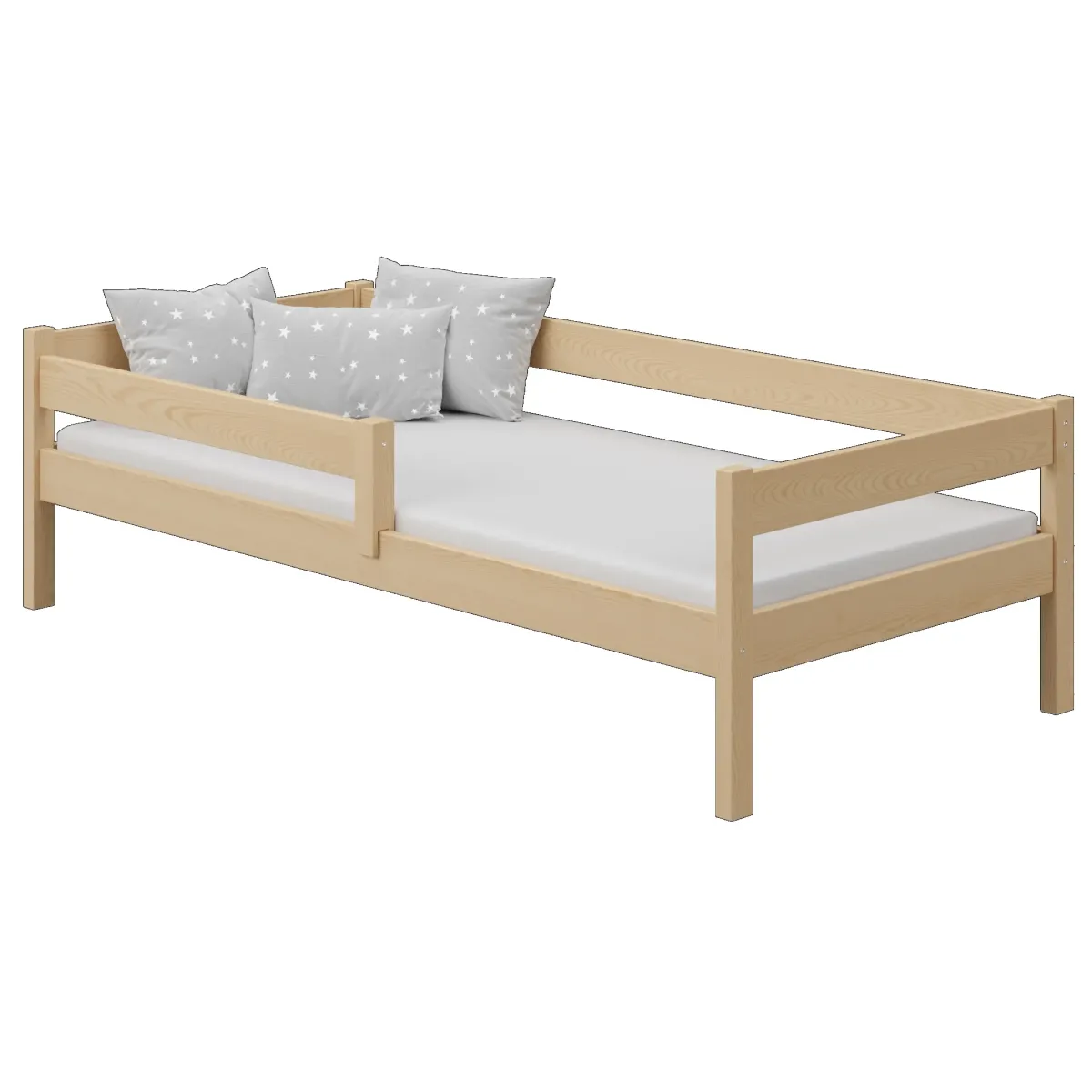 Łóżko drewniane pojedyncze PAWCIO sosna MEBLE WRÓBE