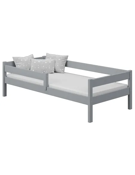 Łóżko drewniane pojedyncze PAWCIO szary MEBLE WRÓBE