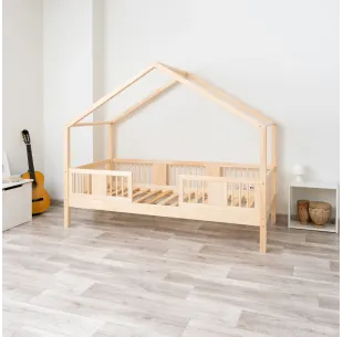 Łóżko drewniane pojedyncze LUNA DOMEK SHORT MEBLE WRÓBEL 2