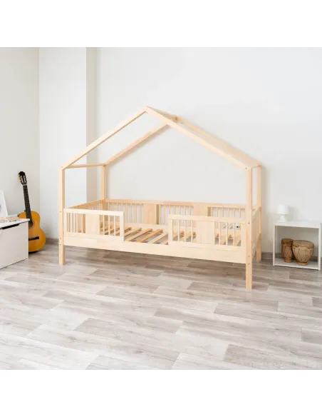 Łóżko pojedyncze drewniane LUNA DOMEK SHORT MEBLE WRÓBEL