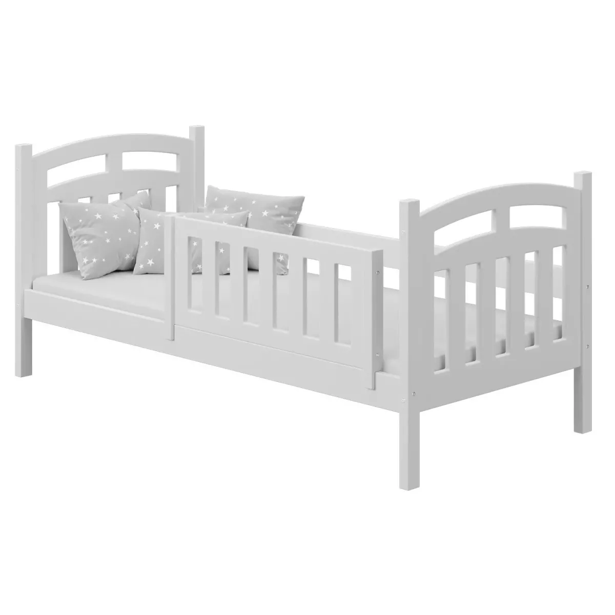 Łóżko drewniane pojedyncze ZUZIA biały MEBLE WRÓBEL