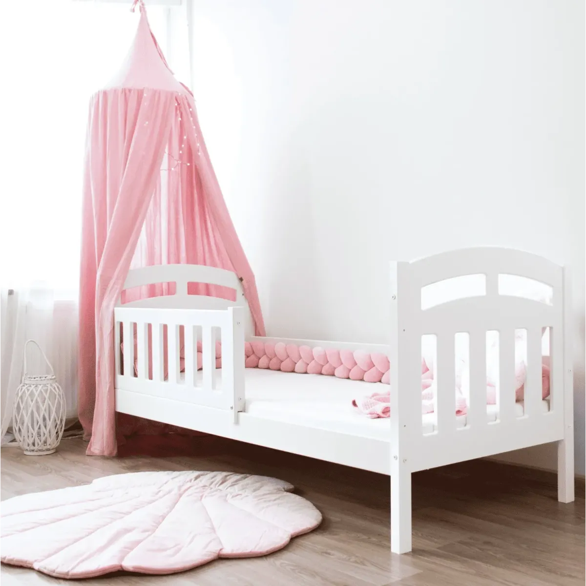 Łóżko drewniane pojedyncze ZUZIA biały MEBLE WRÓBEL