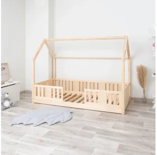 Łóżko pojedyncze drewniane NIKO DOMEK LONG sosna MEBLE WRÓBEL 2