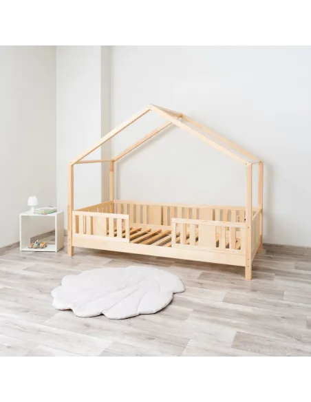 Łóżko drewniane pojedyncze NIKO DOMEK SHORT sosna 10 MEBLE WRÓBEL