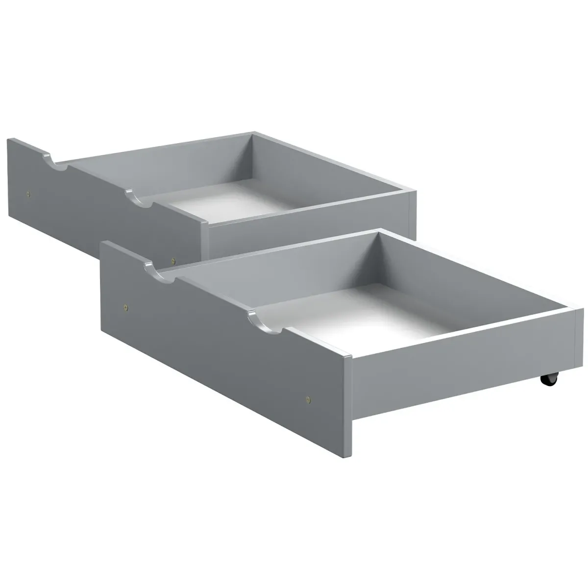 Szuflada podwójna do łóżka szary MEBLE WRÓBEL