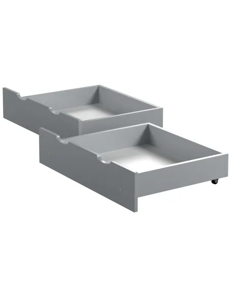 Szuflada podwójna do łóżka szary MEBLE WRÓBEL