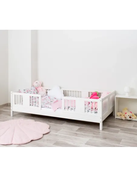 Łóżko drewniane pojedyncze LUNA 10 biały MEBLE WRÓBEL