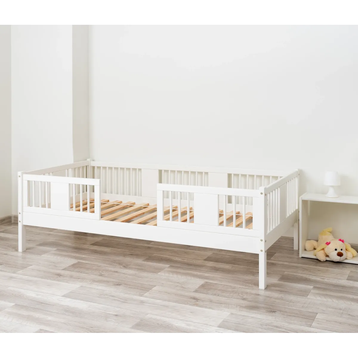 Łóżko drewniane pojedyncze LUNA 20 biały MEBLE WRÓBEL