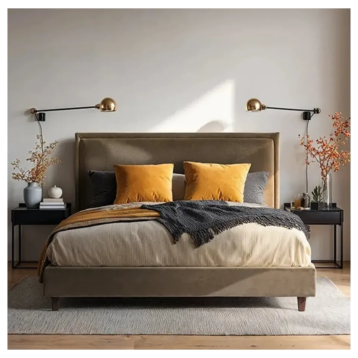 Łóżko tapicerowane SAPRI LAVERTO