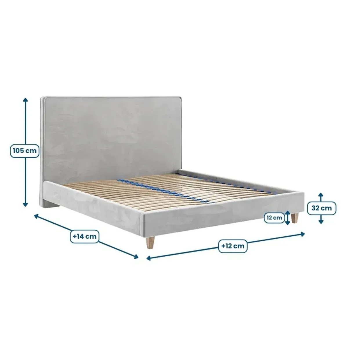 Łóżko tapicerowane FOGGIA LAVERTO wymiary
