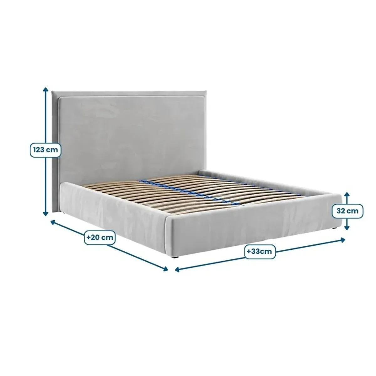 Łóżko tapicerowane GUBBIO LAVERTO PODNOSZONE wymiary