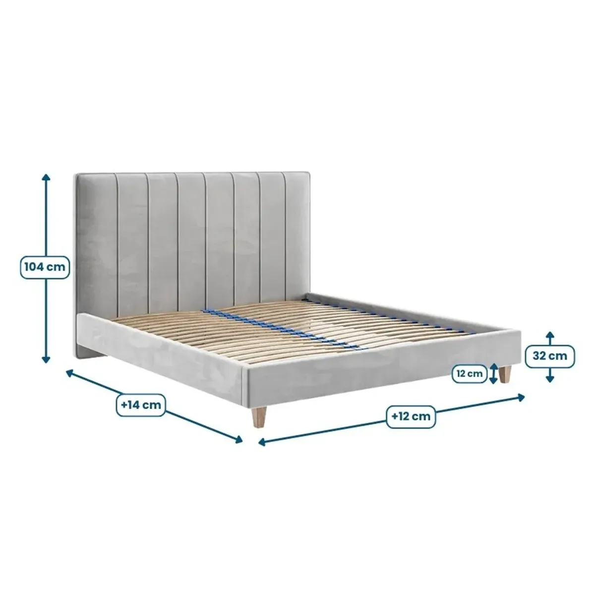 Łóżko tapicerowane TARANTO LAVERTO wymiary