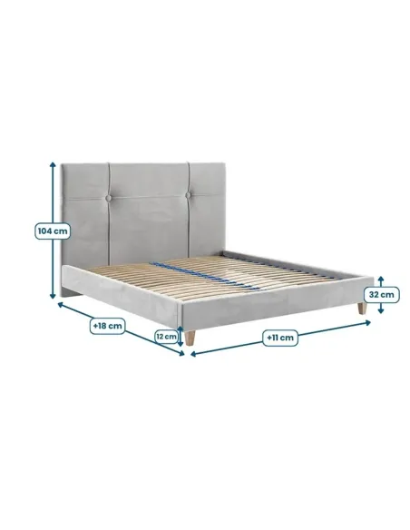 Łóżko tapicerowane POTENZA LAVERTO wymiary