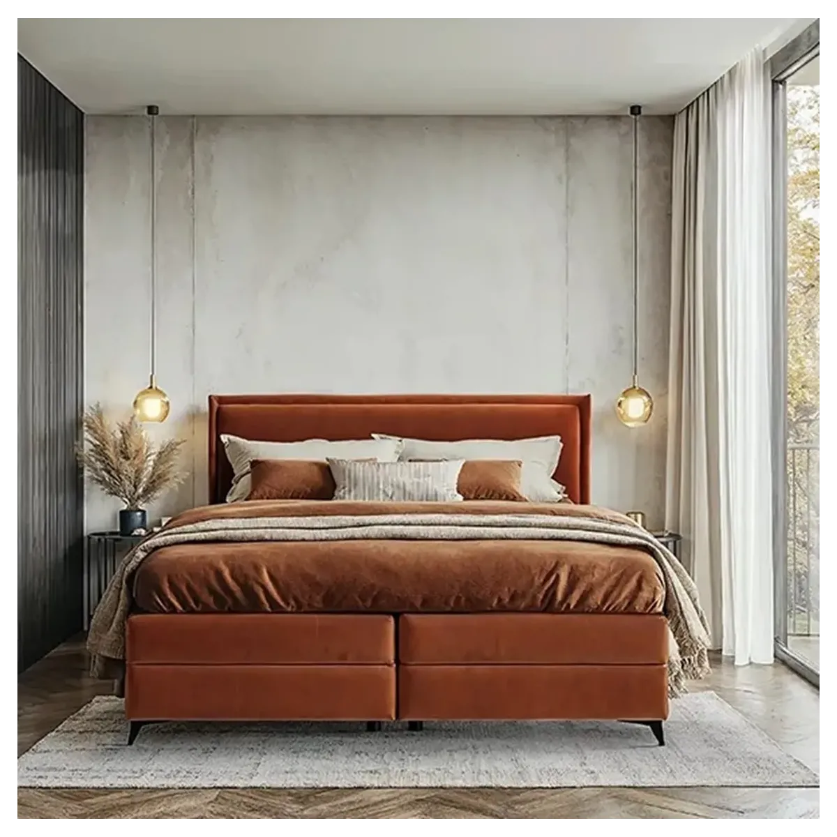 Łóżko kontynentalne LISANO LAVERTO PODNOSZONE