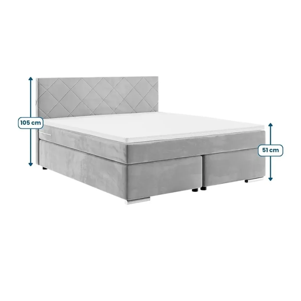 Łóżko kontynentalne SILK LAVERTO wymiary