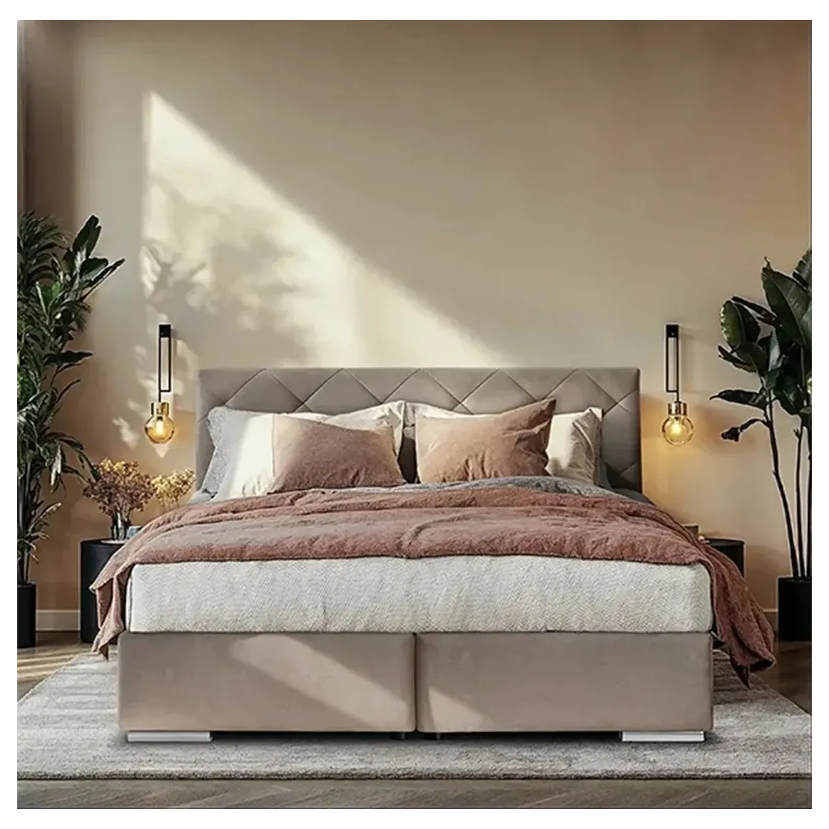 Łóżko kontynentalne SILK LAVERTO