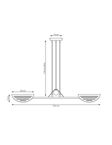 Lampa wisząca SABER 4 EMIBIG