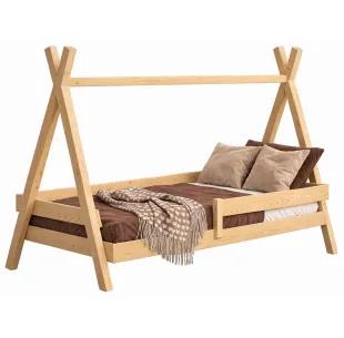 Łóżko drewniane pojedyncze TIPI PLUS sosna MEBLE WRÓBEL