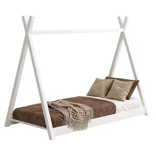 Łóżko pojedyncze drewniane TIPI sosna MEBLE WRÓBEL 2