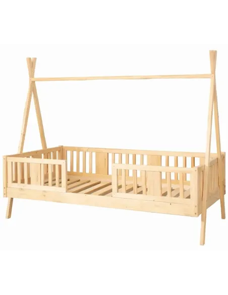 Łóżko pojedyncze drewniane NIKO TIPI sosna MEBLE WRÓBEL