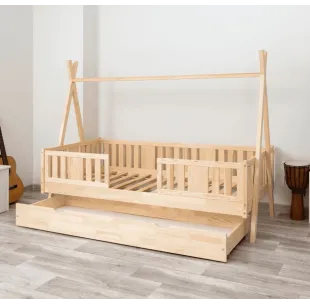 Łóżko pojedyncze drewniane NIKO TIPI sosna MEBLE WRÓBEL 2