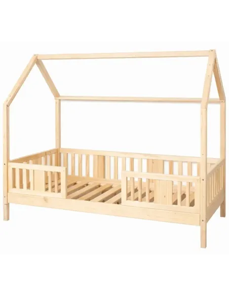 Łóżko pojedyncze drewniane NIKO DOMEK LONG sosna MEBLE WRÓBEL