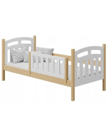 Łóżko pojedyncze drewniane ZUZIA sosna MEBLE WRÓBEL