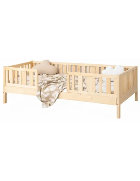 Łóżko pojedyncze drewniane NIKO sosna MEBLE WRÓBEL