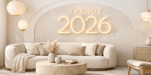 Trendy wnętrzarskie 2026 – modne style wnętrz, wyposażenie i oświetlenie od Domily